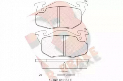 R BRAKE rb0633 -  Комплект тормозных колодок, дисковый тормоз